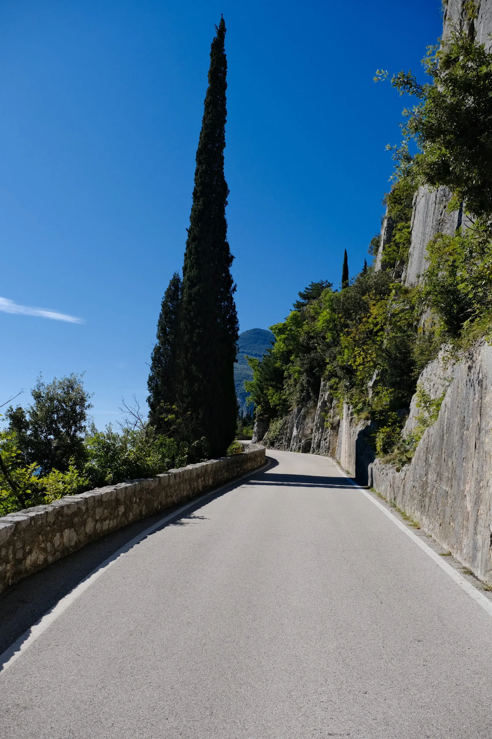 Hiking trail through Mediterranean landscape in Tremosine