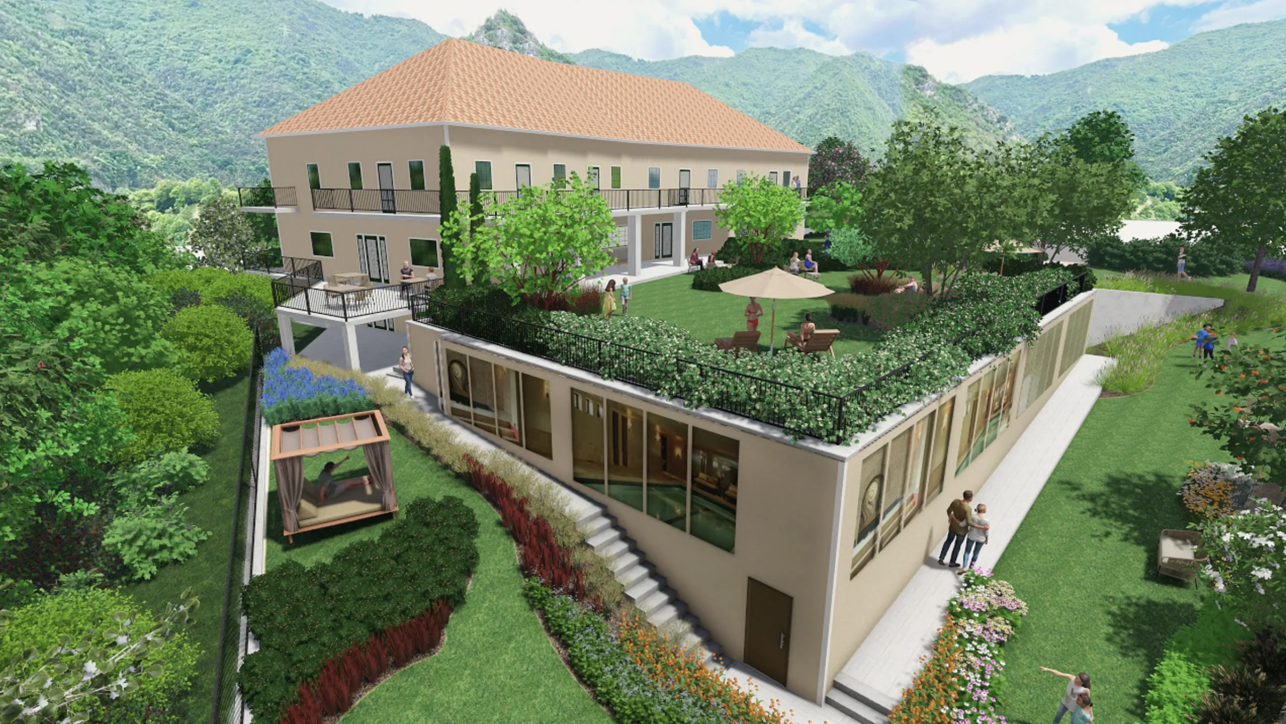 Panoramic view of Residence Sermerio in Tremosine