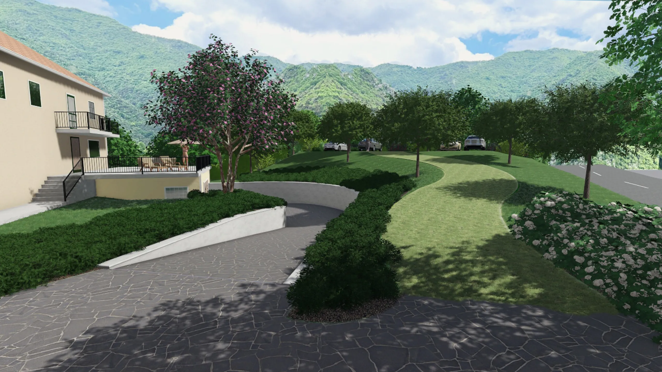 Underground garage with EV charging stations